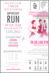 Run for a Cause Pink Poster