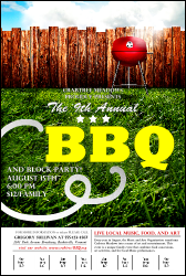 BBQ Backyard Logo Poster
