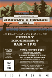 Fishing and Hunting Expo Green Camo Poster