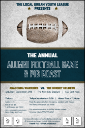 American Football Blue Poster