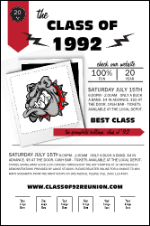 Class Reunion Mascot Red Poster