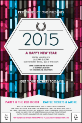 Year Neon Lights Poster