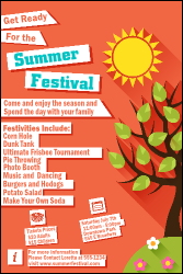 Summer Cut Paper Poster