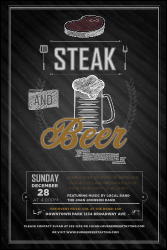 Steak & Beer Poster