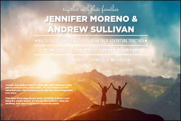 Outdoors Wedding Poster