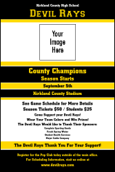 Sports Poster 001 in Black and Yellow