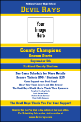 Sports Poster 001 in Blue and Yellow