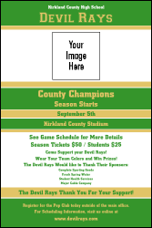 Sports Poster 001 in Green and Gold