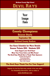 Sports Poster 001 in Maroon and Gold