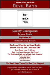 Sports Poster 001 in Maroon and Silver