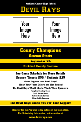 Sports Poster 002 in Black and Yellow