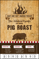 Pig Roast Logo Poster