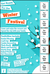 Winter Cut Paper Logo Poster