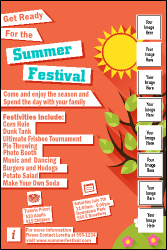 Summer Cut Paper Logo Poster