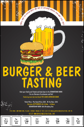 Burgers and Beer Logo Poster