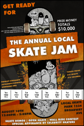 Skateboarding Logo Poster