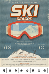 Ski Goggles Logo Poster