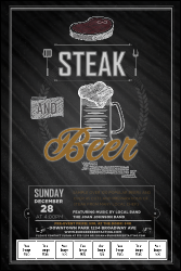 Steak & Beer Logo Poster