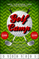 Golf Camp Logo Poster