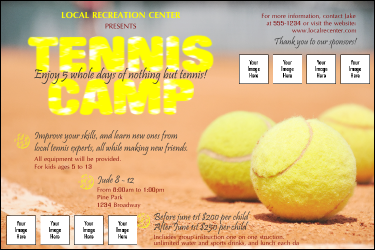 Tennis Camp Logo Poster