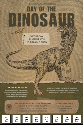 Dinosaur Illustrated Logo Poster