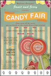 Retro Candy Logo Poster