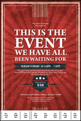 Retro Sunburst Logo Poster