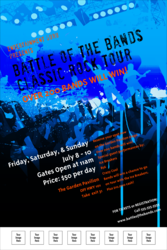 Rock Concert Blue Poster