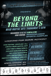MMA Main Event Blue Logo Poster