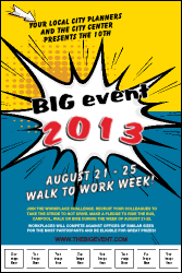 Retro Comic Book Logo Poster