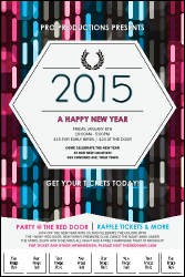 Year Neon Lights Logo Poster