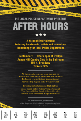 Police Caution Tape Logo Poster