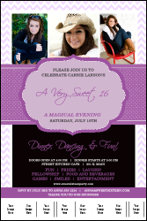 Sweet Sixteen Purple Chevron Logo Poster