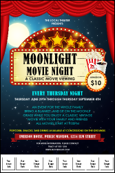 Movie Night Logo Poster