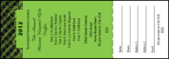 Year Gala Plaid Green Raffle Ticket