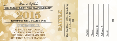 Gold Glitter Raffle Ticket