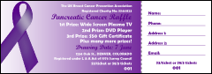 Purple Ribbon Raffle Ticket