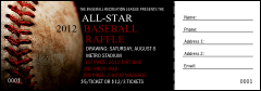 Baseball Stitches Raffle Ticket