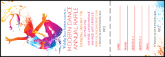 Modern Dance White Raffle Ticket