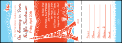 Whimsical Paris Raffle Ticket