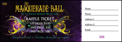 Masquerade Ball Raffle Ticket