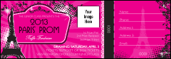 Paris Pink and Black Raffle Ticket