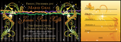 Mardi Gras Beads Raffle Ticket
