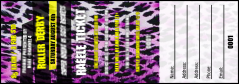 Roller Derby Pink Leopard Raffle Ticket