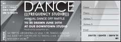 Dance Studio Spotlight Raffle Ticket BW