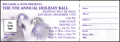 Christmas Ornament Purple Raffle Ticket