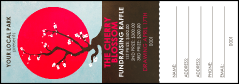 Cherry Blossom Circle Raffle Ticket
