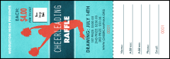 Cheerleading Jump Raffle Ticket