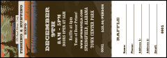 Fishing and Hunting Green Camo Expo Raffle Ticket