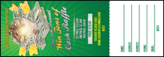 Cash Raffle Green Raffle Ticket